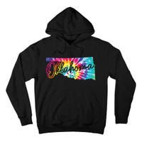 Oklahoma Tie Dye State Map Pride Hippie Vintage Retro Tall Hoodie