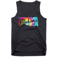 Oklahoma Tie Dye State Map Pride Hippie Vintage Retro Tank Top