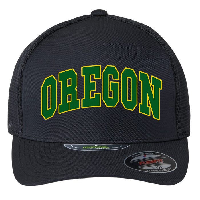 Oregon Throwback Design Classic Flexfit Unipanel Trucker Cap