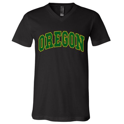 Oregon Throwback Design Classic V-Neck T-Shirt