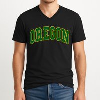 Oregon Throwback Design Classic V-Neck T-Shirt