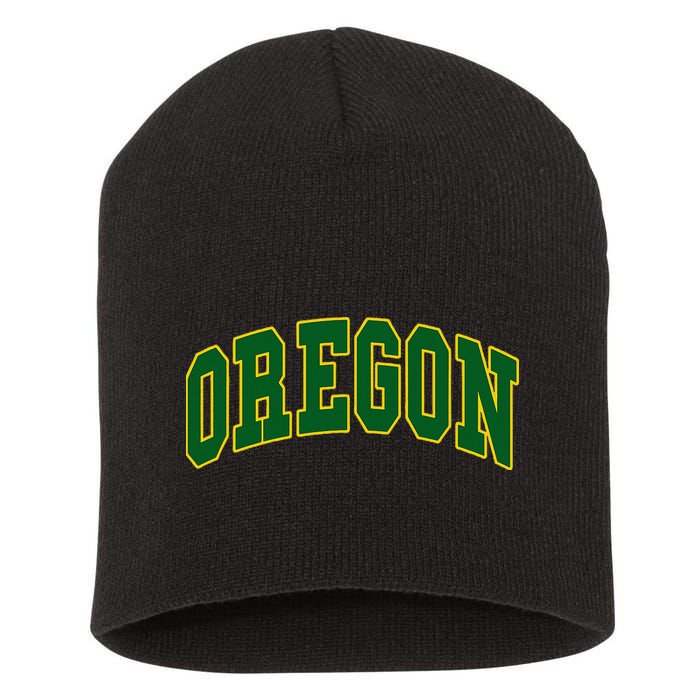 Oregon Throwback Design Classic Short Acrylic Beanie