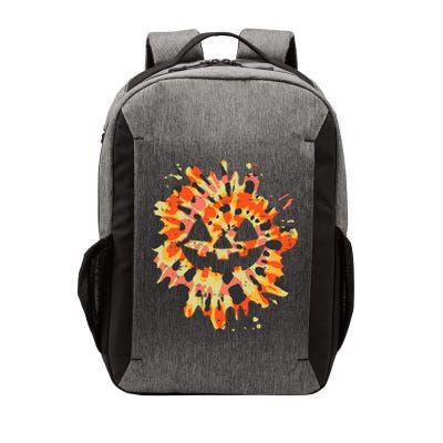 Orange Tie Dye Pumpkin Face Jack O Lantern Halloween Hippie Vector Backpack