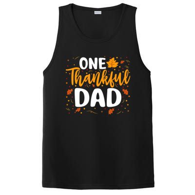 One Thankful Dad Matching Family Fall Thanksgiving Costume PosiCharge Competitor Tank