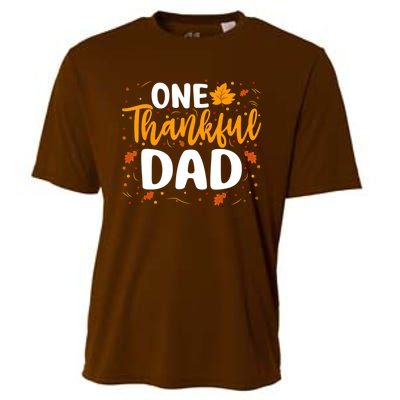 One Thankful Dad Matching Family Fall Thanksgiving Costume Cooling Performance Crew T-Shirt