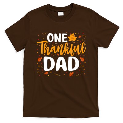 One Thankful Dad Matching Family Fall Thanksgiving Costume T-Shirt