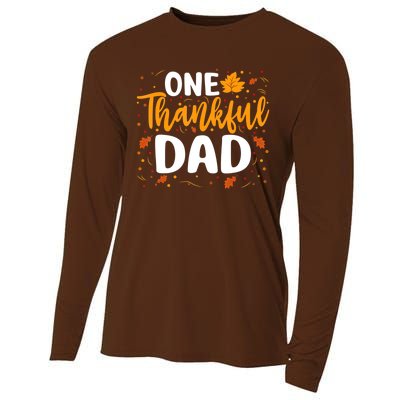 One Thankful Dad Matching Family Fall Thanksgiving Costume Cooling Performance Long Sleeve Crew