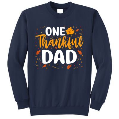 One Thankful Dad Matching Family Fall Thanksgiving Costume Sweatshirt