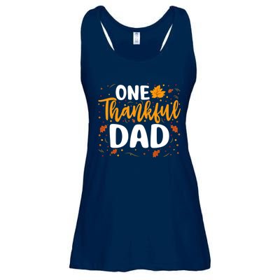 One Thankful Dad Matching Family Fall Thanksgiving Costume Ladies Essential Flowy Tank