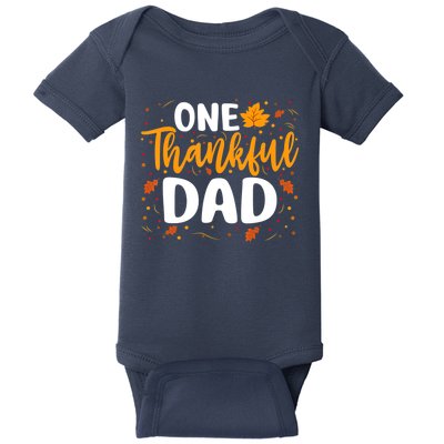 One Thankful Dad Matching Family Fall Thanksgiving Costume Baby Bodysuit