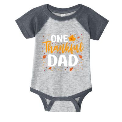 One Thankful Dad Matching Family Fall Thanksgiving Costume Infant Baby Jersey Bodysuit