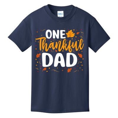 One Thankful Dad Matching Family Fall Thanksgiving Costume Kids T-Shirt