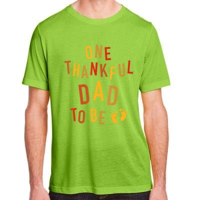 One Thankful Dad To Be Thanksgiving Pregnancy Announcement Adult ChromaSoft Performance T-Shirt