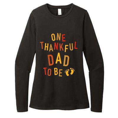 One Thankful Dad To Be Thanksgiving Pregnancy Announcement Womens CVC Long Sleeve Shirt