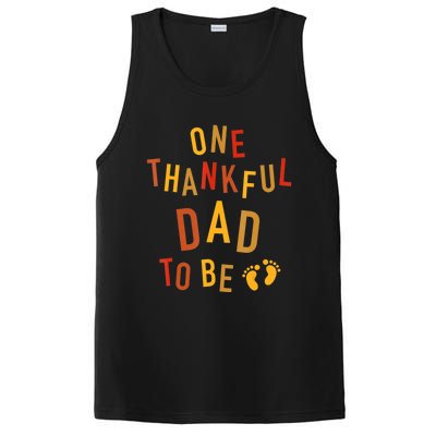 One Thankful Dad To Be Thanksgiving Pregnancy Announcement PosiCharge Competitor Tank