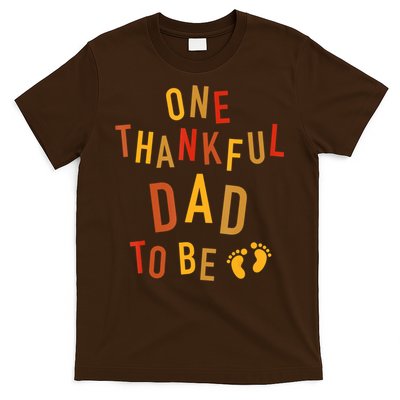 One Thankful Dad To Be Thanksgiving Pregnancy Announcement T-Shirt