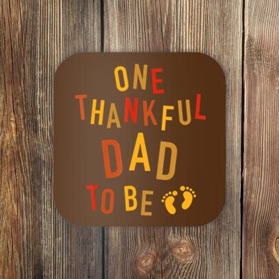 One Thankful Dad To Be Thanksgiving Pregnancy Announcement Coaster