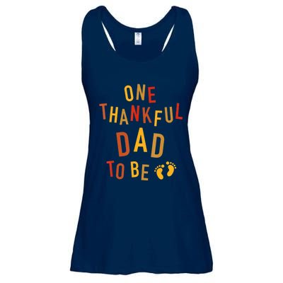 One Thankful Dad To Be Thanksgiving Pregnancy Announcement Ladies Essential Flowy Tank