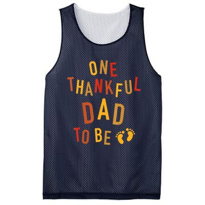 One Thankful Dad To Be Thanksgiving Pregnancy Announcement Mesh Reversible Basketball Jersey Tank