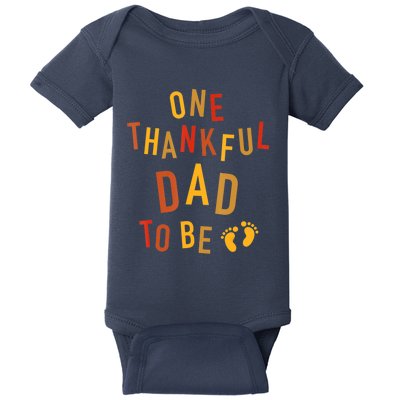 One Thankful Dad To Be Thanksgiving Pregnancy Announcement Baby Bodysuit