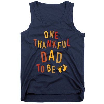 One Thankful Dad To Be Thanksgiving Pregnancy Announcement Tank Top