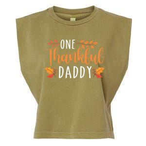 One Thankful Daddy Thanksgiving Day Family Matching Gift Garment-Dyed Women's Muscle Tee