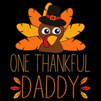 One Thankful Daddy Turkey Thanksgiving Fall  Father Dad Drawstring Bag