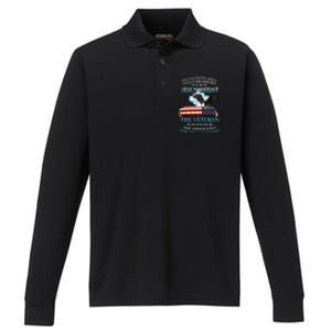 Only Two Defining Forces Have Ever Offered To Die For You Jesus The Veteran Performance Long Sleeve Polo