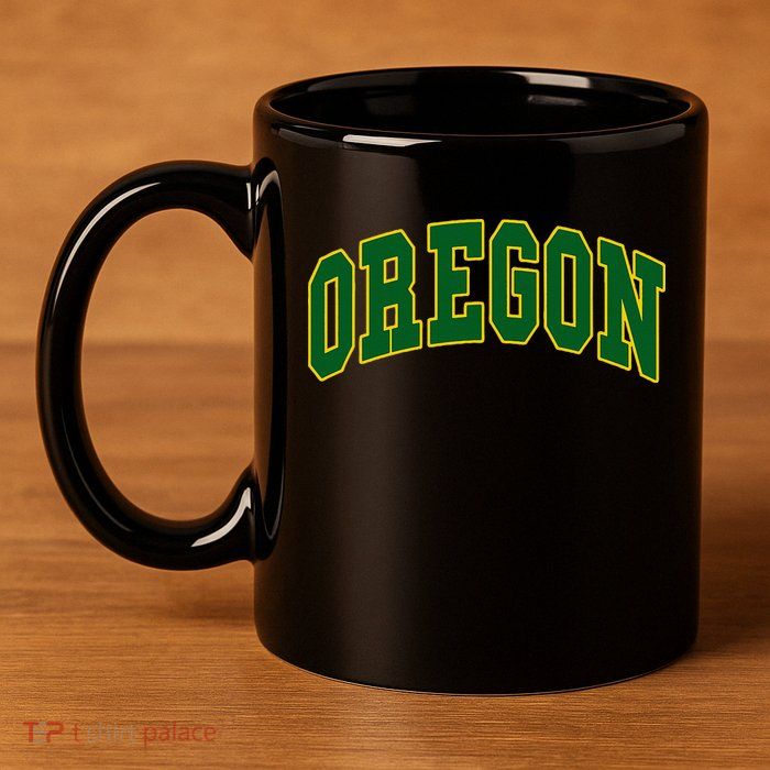 Oregon Throwback Design 11oz C Handle Ceramic Mug