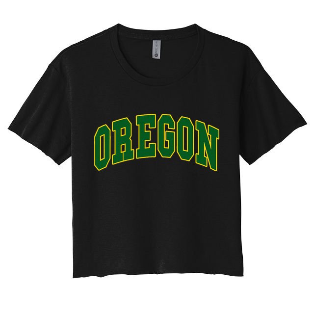 Oregon Throwback Design Crop Top