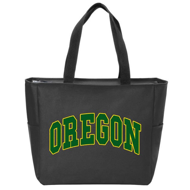 Oregon Throwback Design Zip Tote Bag