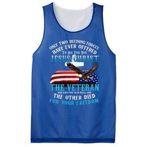 Only Two Defining Forces Die For Jesus Christ The Veteran Mesh Reversible Basketball Jersey Tank