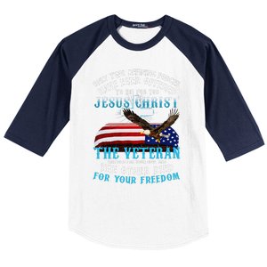 Only Two Defining Forces Die For Jesus Christ The Veteran Baseball Sleeve Shirt