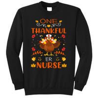 One Thankful Er Nurse Life Thanksgiving Fall Sweatshirt