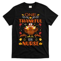 One Thankful Er Nurse Life Thanksgiving Fall T-Shirt