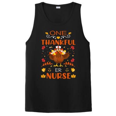 One Thankful Er Nurse Life Thanksgiving Fall PosiCharge Competitor Tank