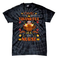 One Thankful Er Nurse Life Thanksgiving Fall Tie-Dye T-Shirt