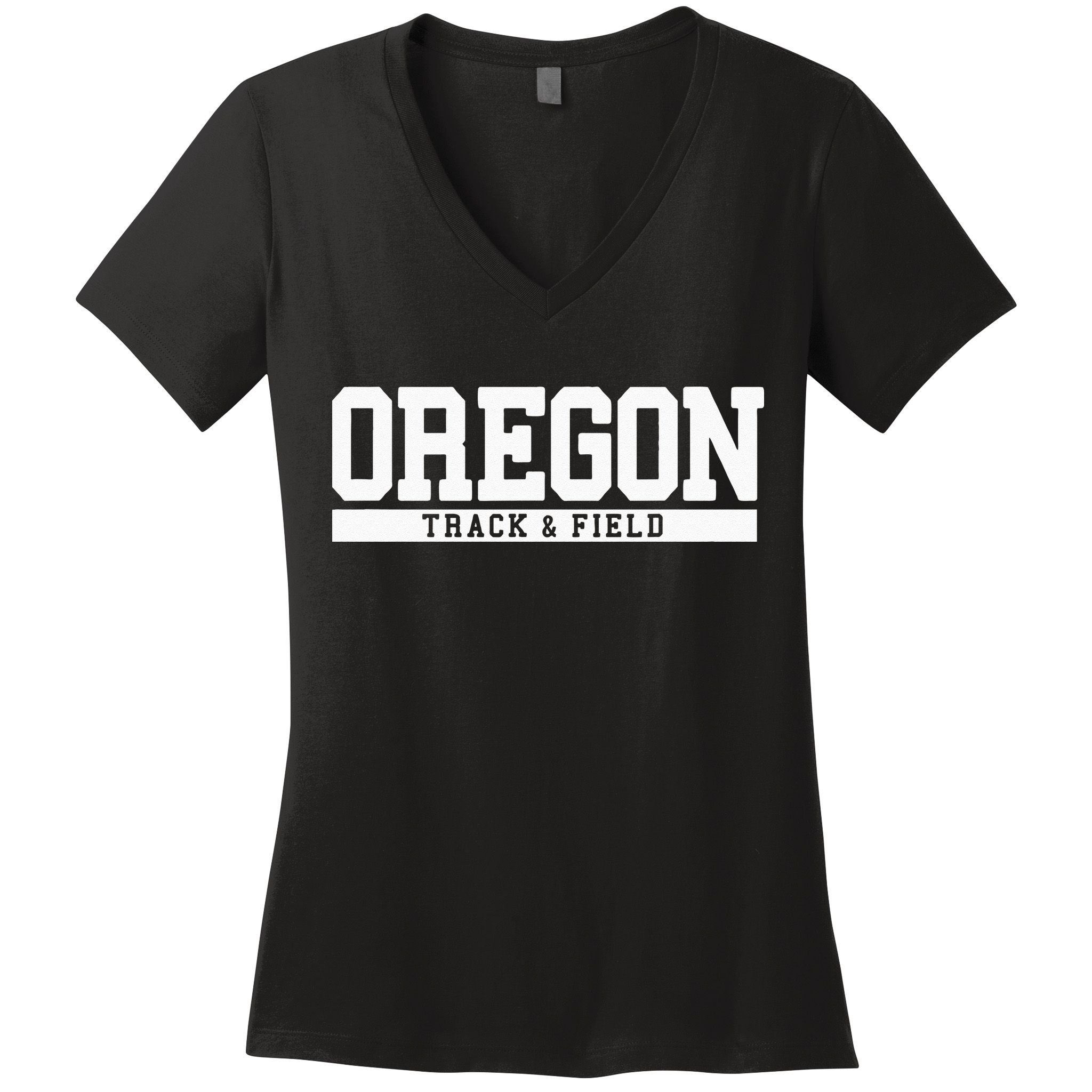 Oregon Track & Field Women's V-Neck T-Shirt