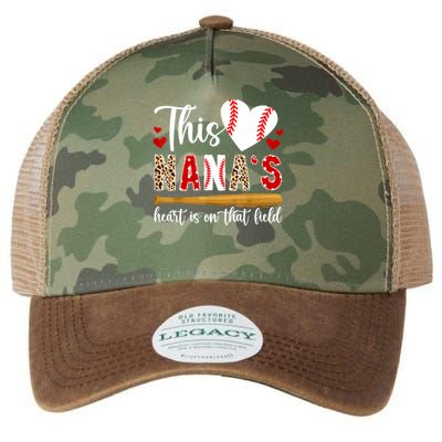 On That Field Baseball Nana Of A Baseball Player Nana Legacy Tie Dye Trucker Hat