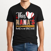 On That Field Baseball Nana Of A Baseball Player Nana V-Neck T-Shirt