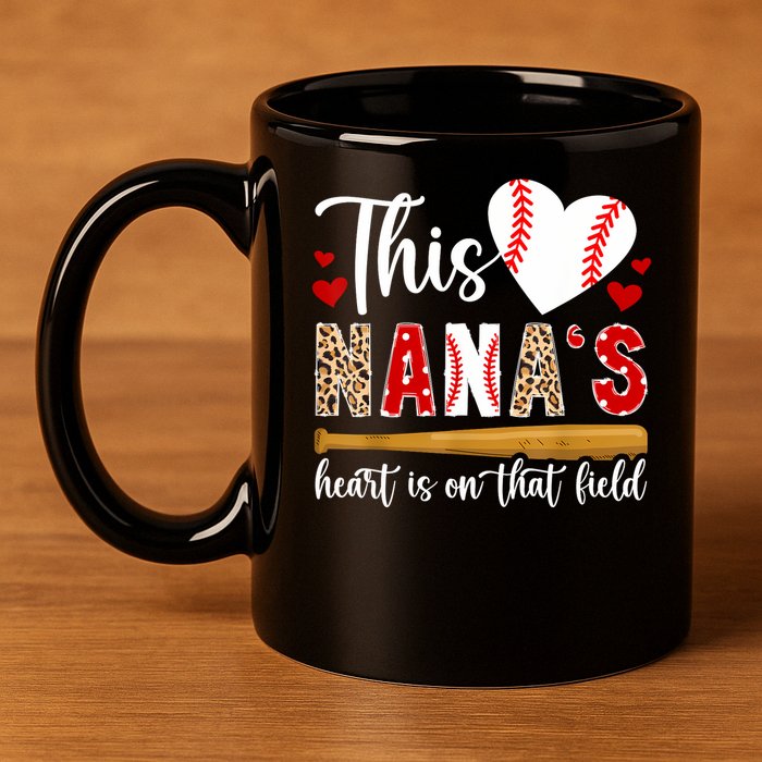 On That Field Baseball Nana Of A Baseball Player Nana 11oz C Handle Ceramic Mug
