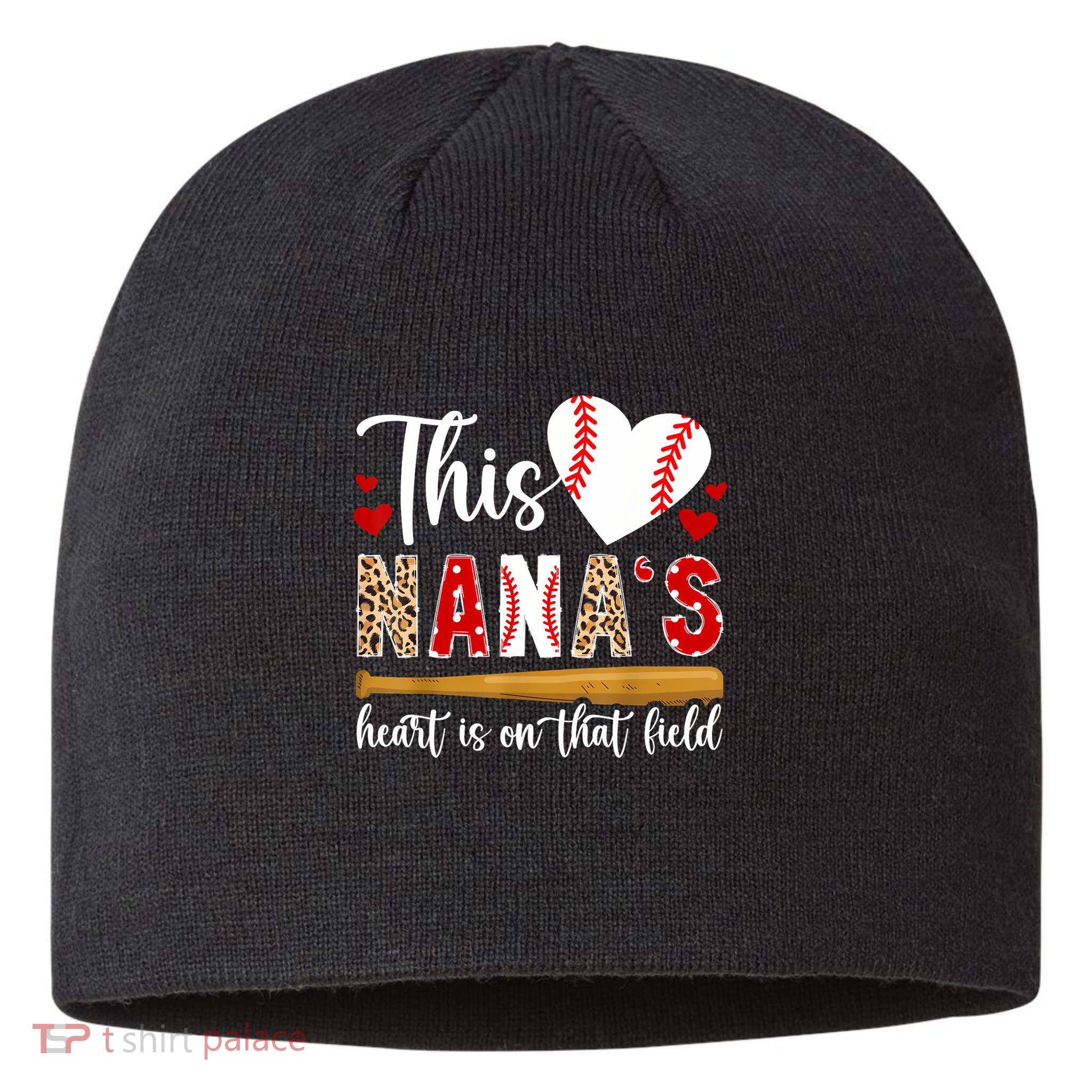 On That Field Baseball Nana Of A Baseball Player Nana Sustainable Beanie