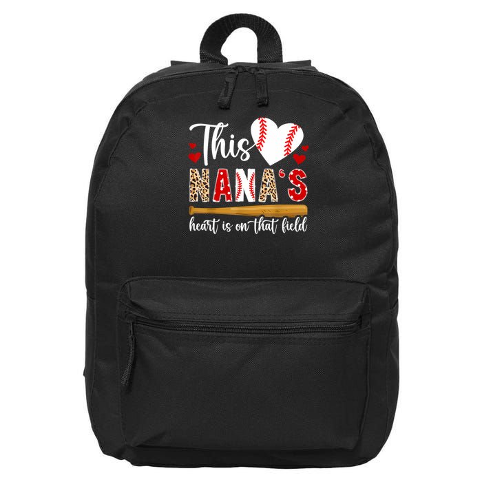 On That Field Baseball Nana Of A Baseball Player Nana 16 in Basic Backpack