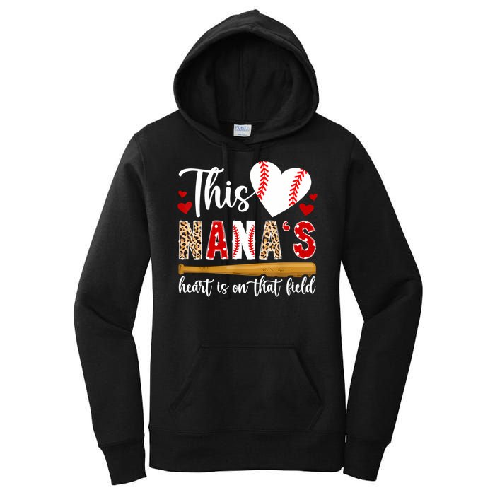 On That Field Baseball Nana Of A Baseball Player Nana Women's Pullover Hoodie