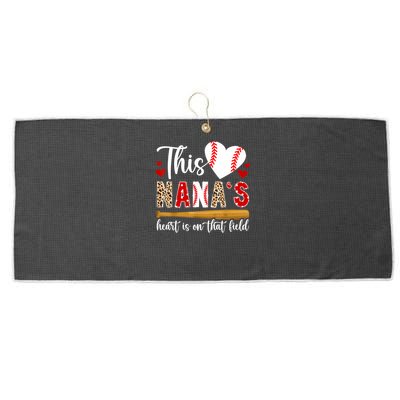On That Field Baseball Nana Of A Baseball Player Nana Large Microfiber Waffle Golf Towel