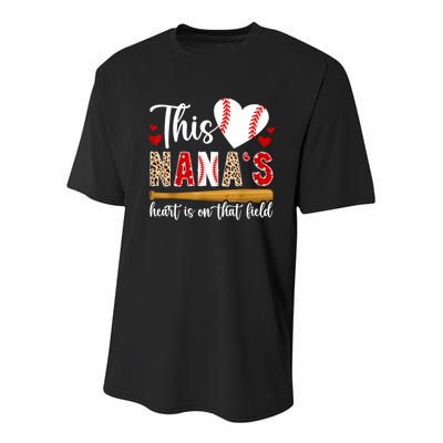 On That Field Baseball Nana Of A Baseball Player Nana Youth Performance Sprint T-Shirt