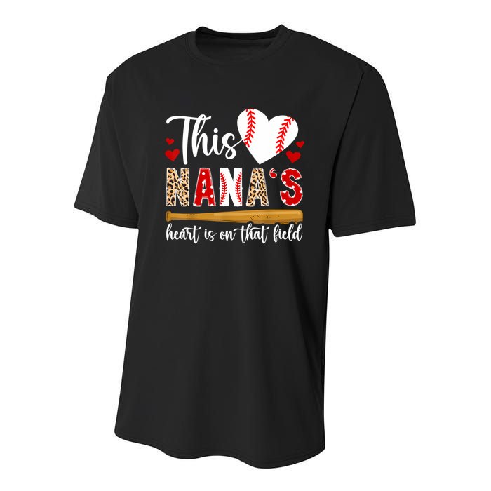 On That Field Baseball Nana Of A Baseball Player Nana Youth Performance Sprint T-Shirt