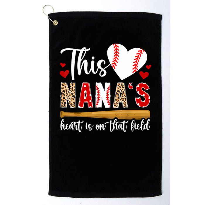 On That Field Baseball Nana Of A Baseball Player Nana Golf Towel