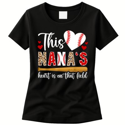 On That Field Baseball Nana Of A Baseball Player Nana Womens T-Shirt