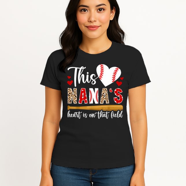 On That Field Baseball Nana Of A Baseball Player Nana Womens T-Shirt